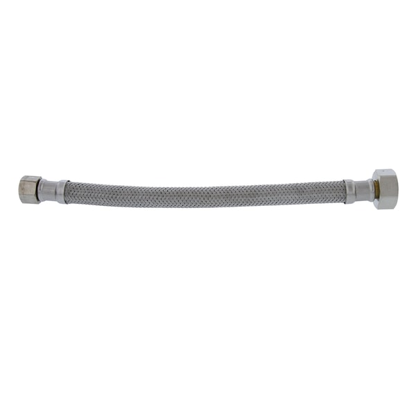 Jones Stephens 3/8in. Compression x 1/2in. FIP x 9in Braided Stainless Steel Faucet Connector S04200 - main